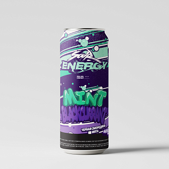 Напиток INDO Sour Energy "Mint Blackcurrant" 0.5л